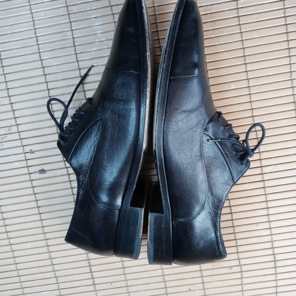 BRUNO MAGLI Mens Dress Shoes Soft Black Leather Italian Cap Toe Oxfords Sz 9.5M.